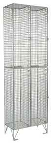 Two Compartment Nest of Two Mesh Locker (with or without door)